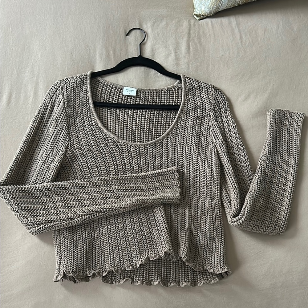 A&F crochet cropped sweater